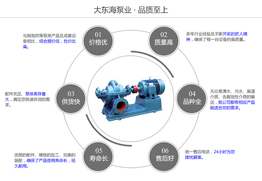 大東海泵業(yè)單級雙吸清水泵質量保證圖